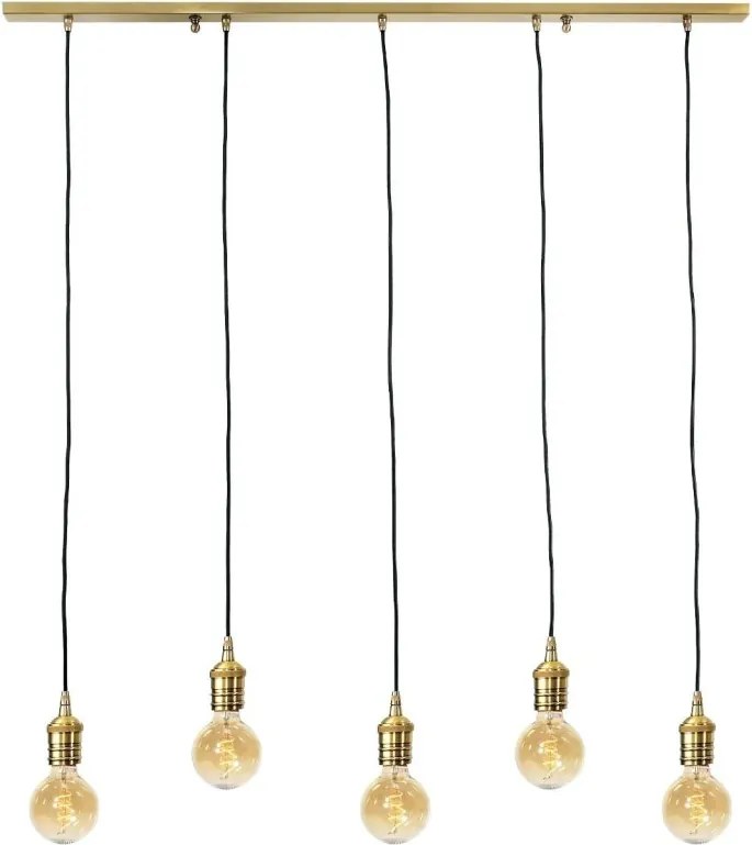 Lustra cu 5 pendule din alama personalizabila Vesta