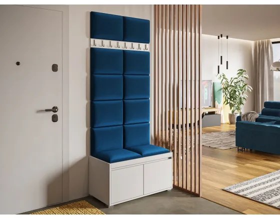 Mobilier pentru hol Kendora 80 (cu 12 buc panouri tapițate Pazara 40x30) (manila 26). Promo -16%. 1054006