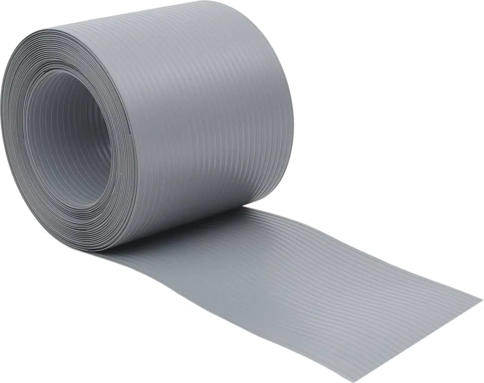 vidaXL Paravane de grădină, 10 buc., gri, 252,5x19 cm, PVC