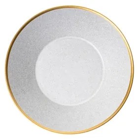 Set de 16 piese pentru masă, porțelan, gri/auriu