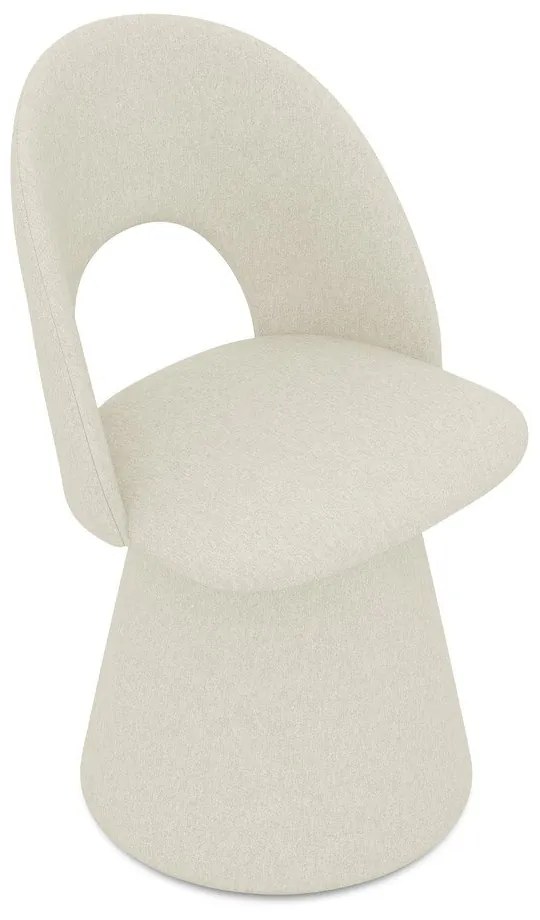 Scaun de sufragerie crem tapițat Kalo – Makamii