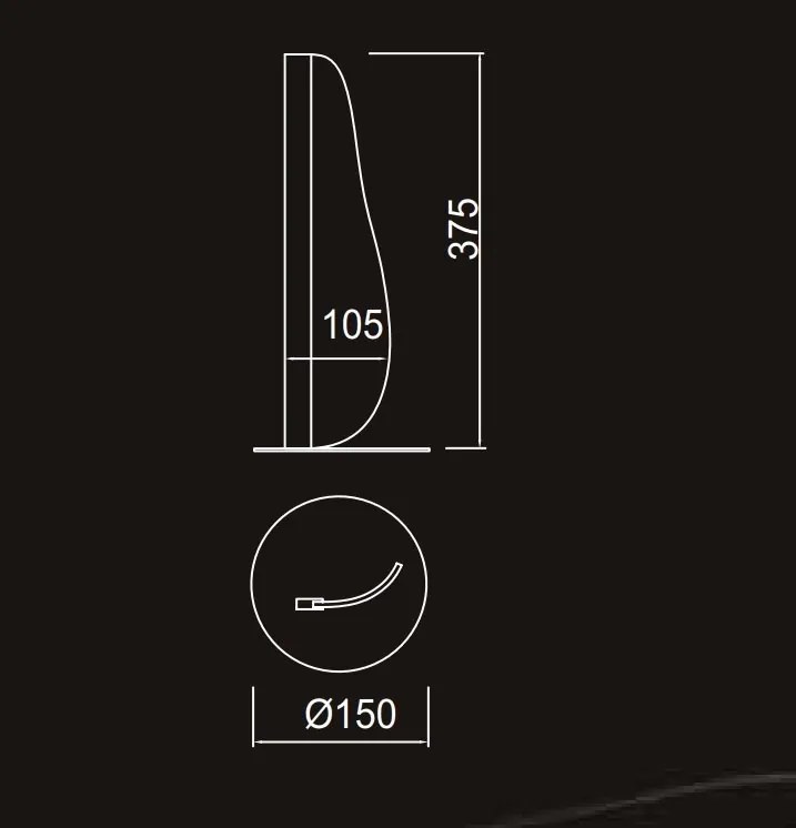 Veioza, Lampa de masa LED design deosebit Bianca Small