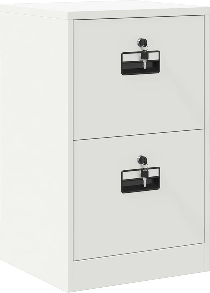 vidaXL Dulap pentru Fișiere cu sertar cu raft Alb 45,5 x 42 x 74,5 cm