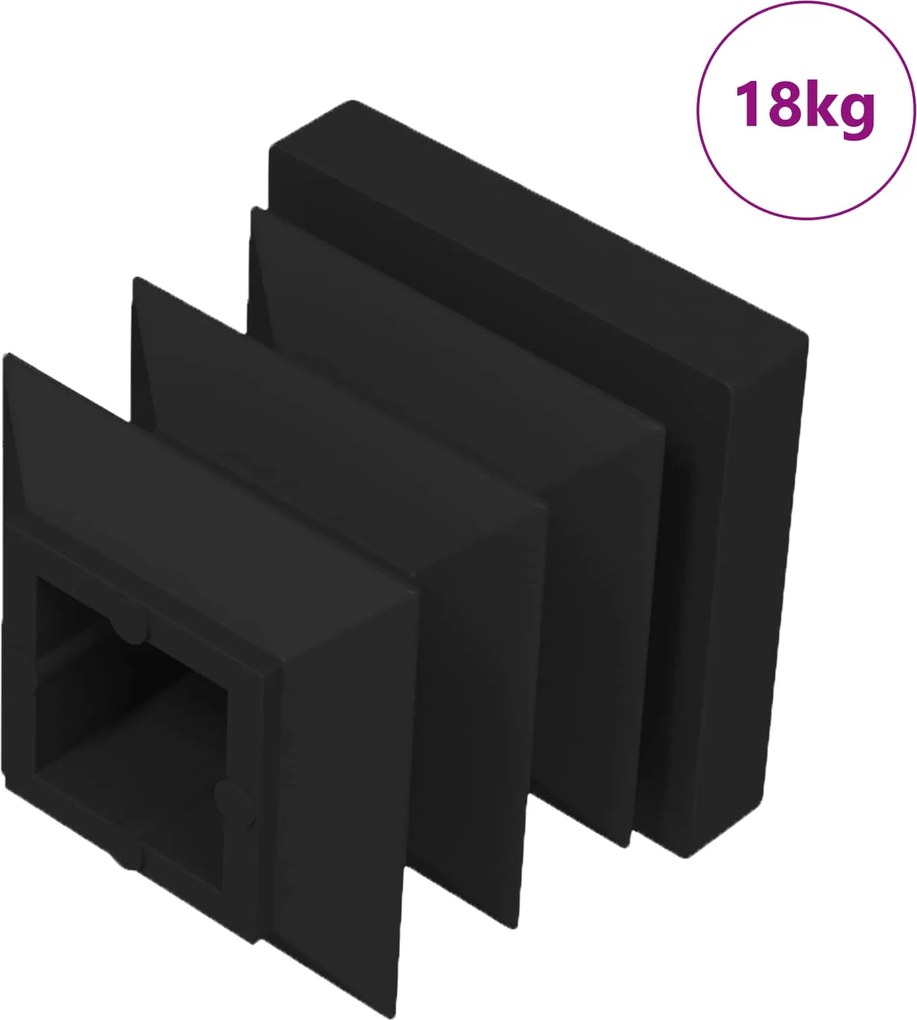 vidaXL Capete de închidere 10909 pcs Negru 15 x 15 x 15 mm PP