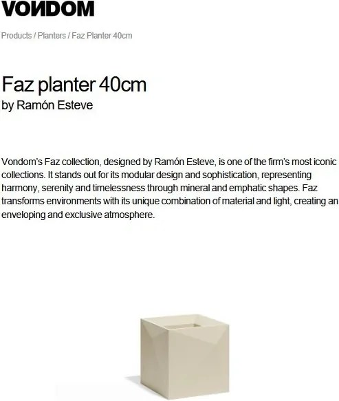 Ghiveci / Jardiniera plante design decorativ modern Faz CUBO PLANTER I