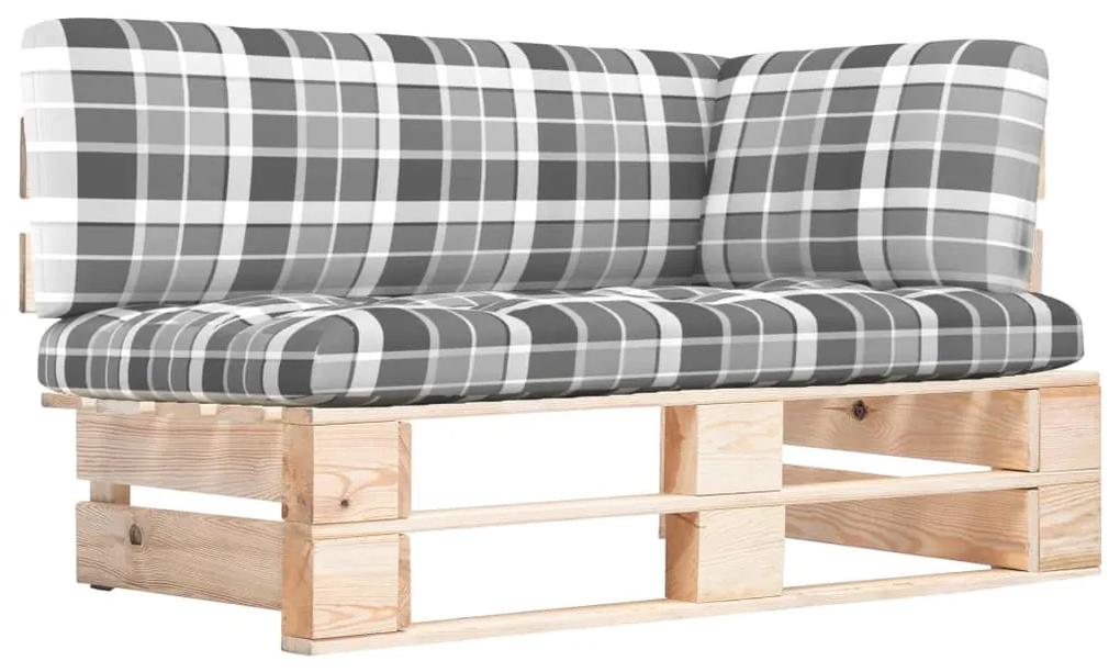 Canapea de gradina din paleti, coltar, lemn de pin tratat