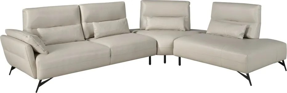 Coltar 5 locuri, Spatar Reglabil, Sezlong Dreapta, Cowhide sand