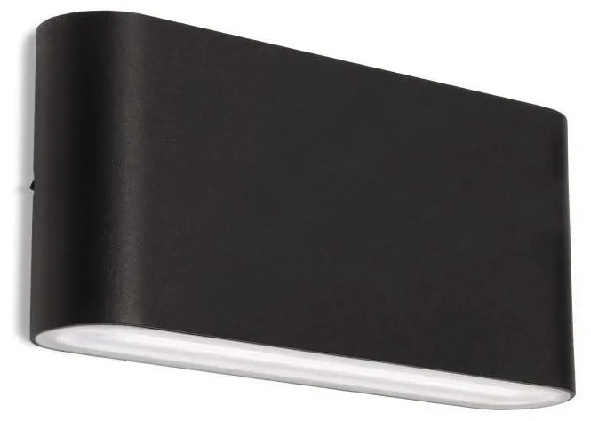 LED2 - Aplica de perete LED exterior FLAT 2xLED/5W/230V IP65 negru