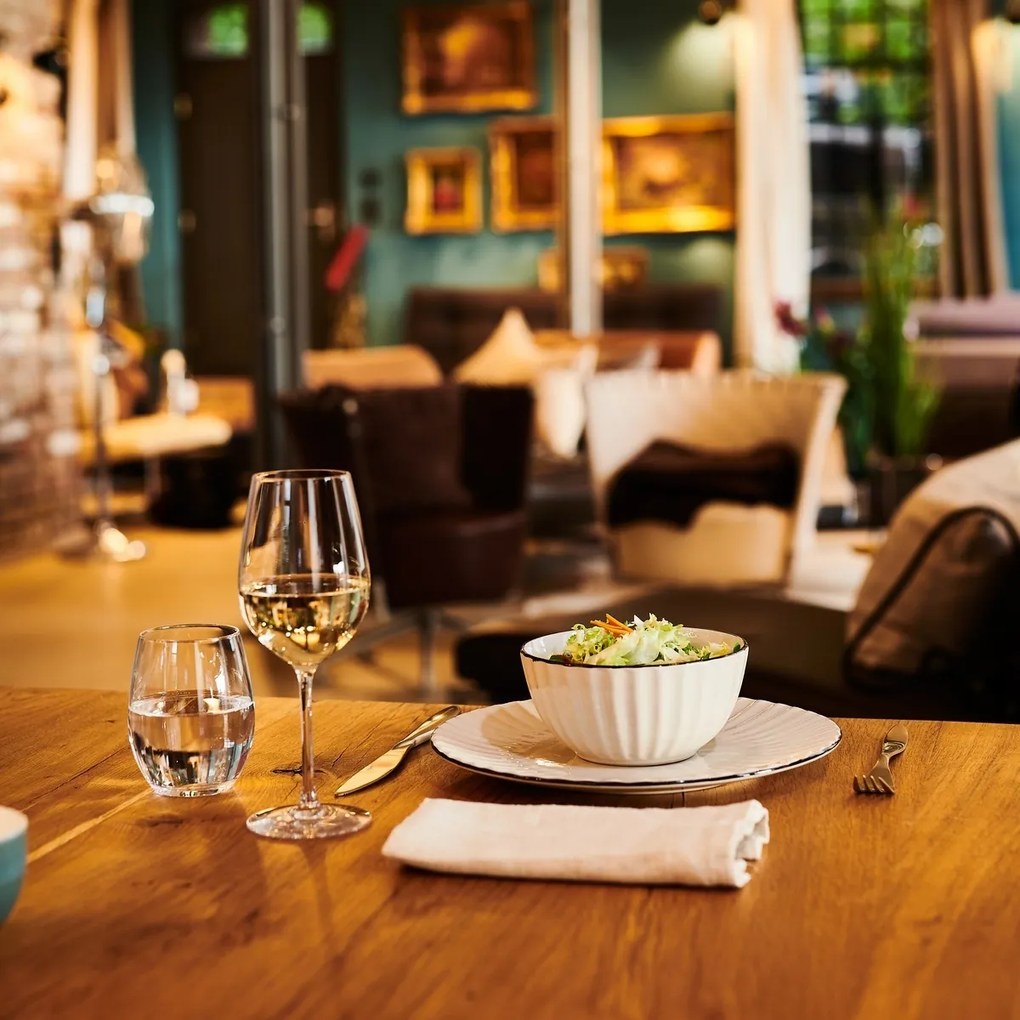 Set de 8 farfurii adânci și întinse Mäser OSITA – crem