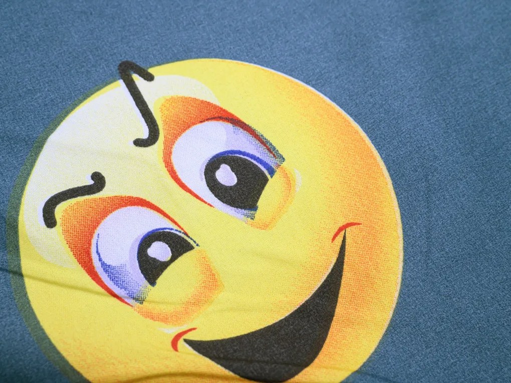 Lenjerie de pat din microfibra FUNNY EMOJI gri Dimensiune lenjerie de pat: 70 x 90 cm | 140 x 220 cm