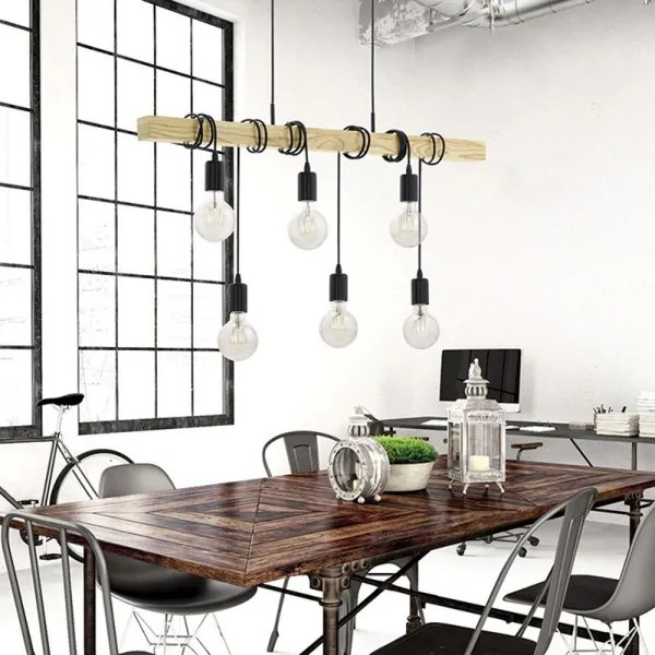 Lustră pe cablu Eglo 55242 TOWNSHEND 6xE27/60W/230V