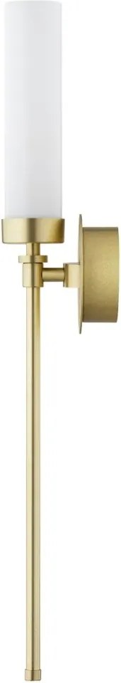 Aplica de perete stil elegant PRESTON alama/sticla opal