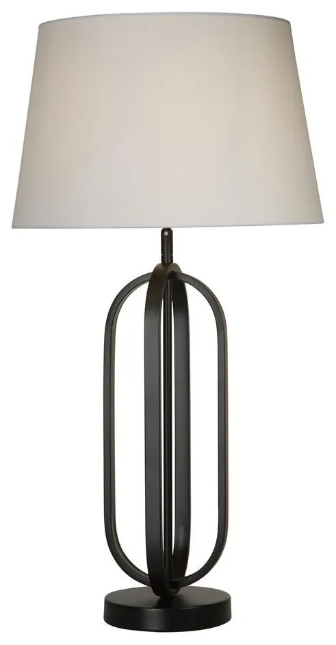 Veioza/Lampa de masa decorativa Chic negru/alb