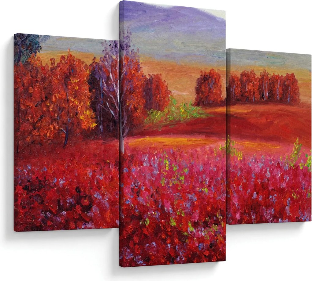 Tablou - Peisaj roșu (90x60 cm)