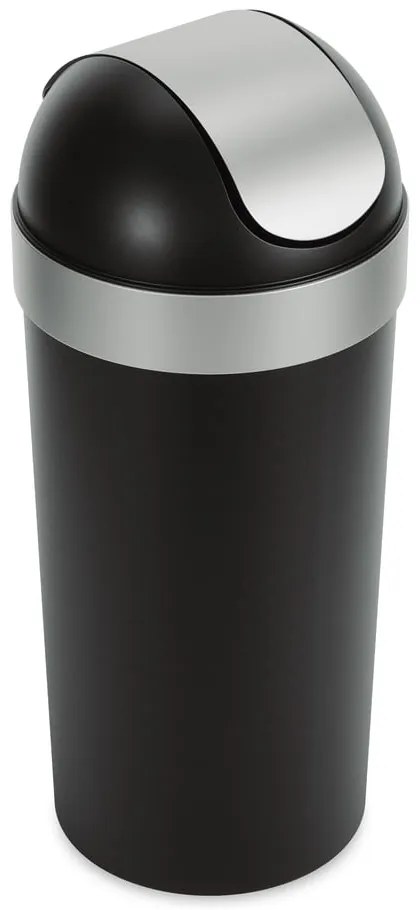 Coș de gunoi negru din plastic 62 l Venti – Umbra