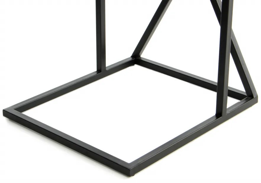 Masuta de cafea patrata din marmura Louis neagra