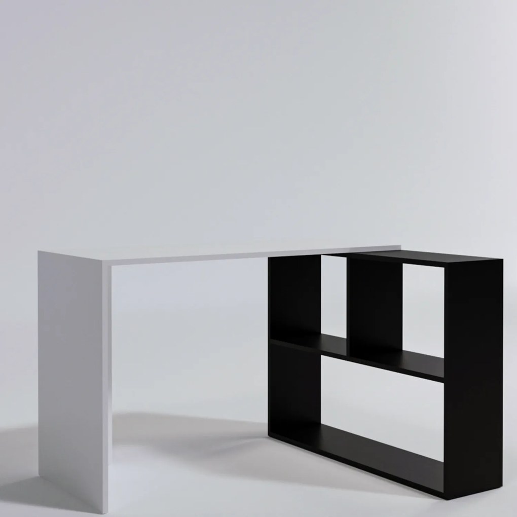 Masă PC Cavalier (Alb + Negru). 1072418