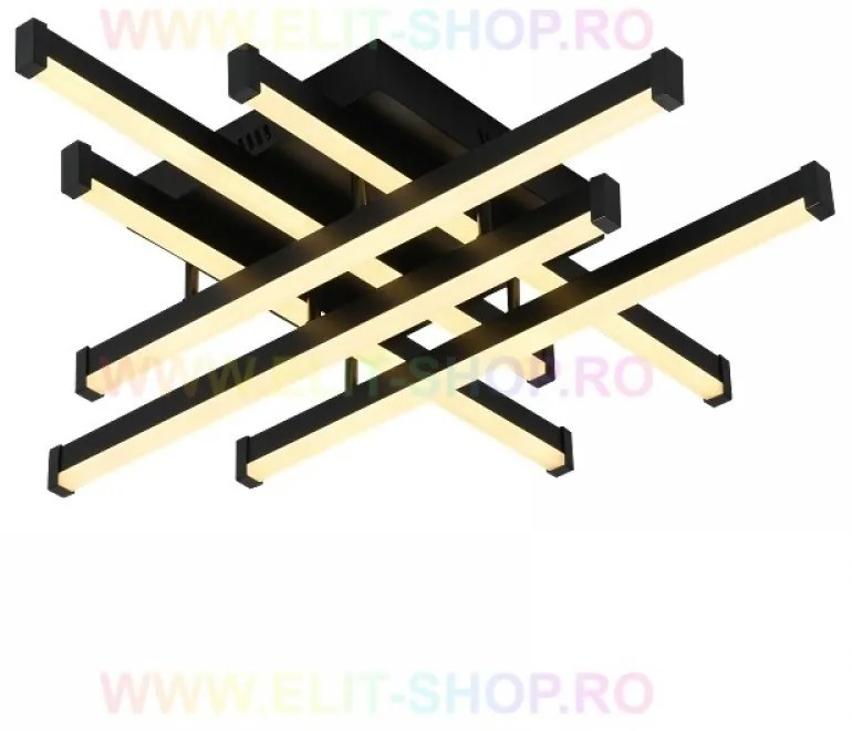 Lustra LED Cu Telecomanda, Elit's Esn174 - 6-BK, 160w