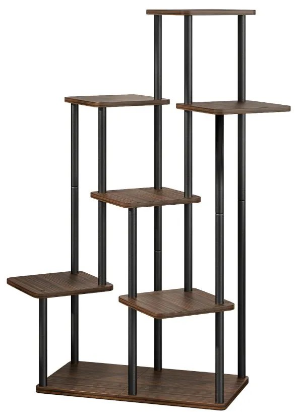 Suport flori Anita (lemn închis + negru) . 1116207