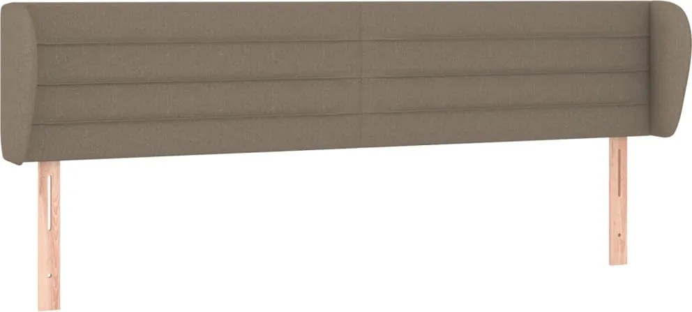 vidaXL Tăblie de pat cu aripioare gri taupe 183x23x78/88 cm textil
