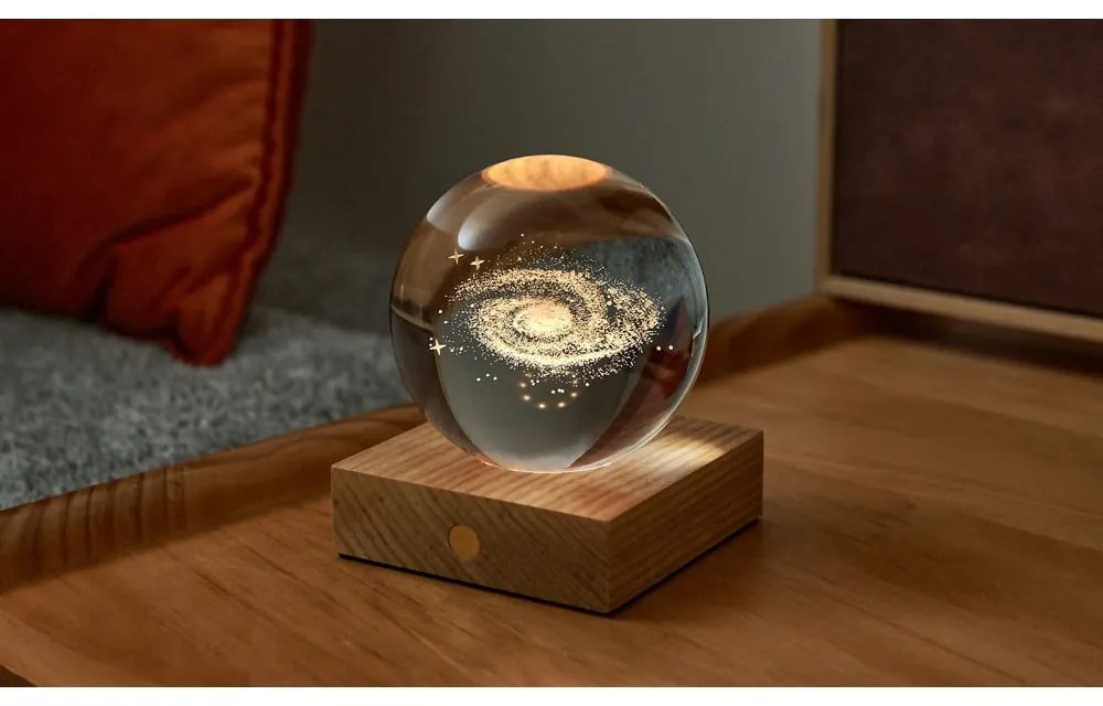 Decorațiune luminoasă maro închis cu USB Amber – Gingko