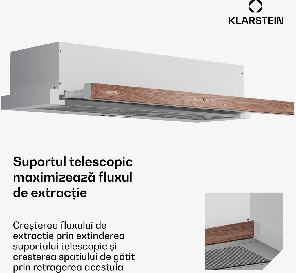 Klarstein Hota ZenFusion, debit de aer 400 m³/h, EEK A, extragere/recirculare, 3 niveluri, silențioasă