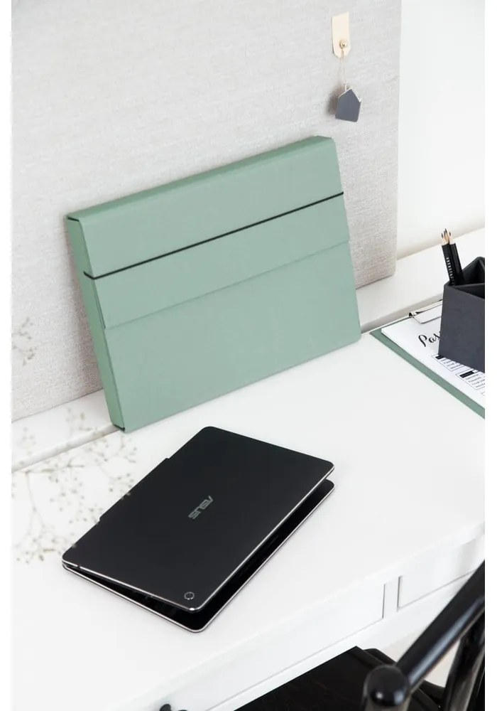 Organizator verde din carton Olof Canvas Paper Laminate – Bigso
