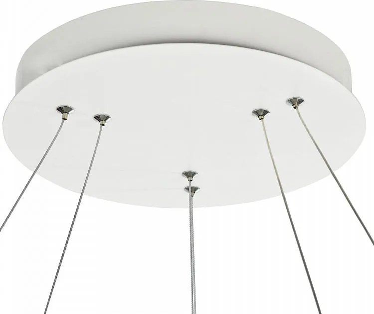 Corp de iluminat 2 cercuri albe din metal cu LED integrat Nola 2