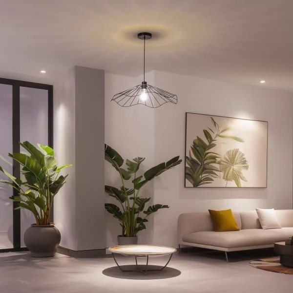 Brilagi - Lustră LED suspendată pe cablu CERIA WIRE 1xE27/40W/230V Ø 60 cm negru