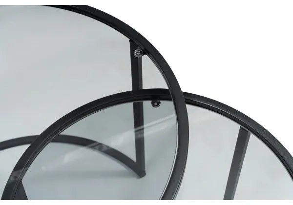 SET 2x măsuță de cafea TOKYO d. 42/60 cm negru