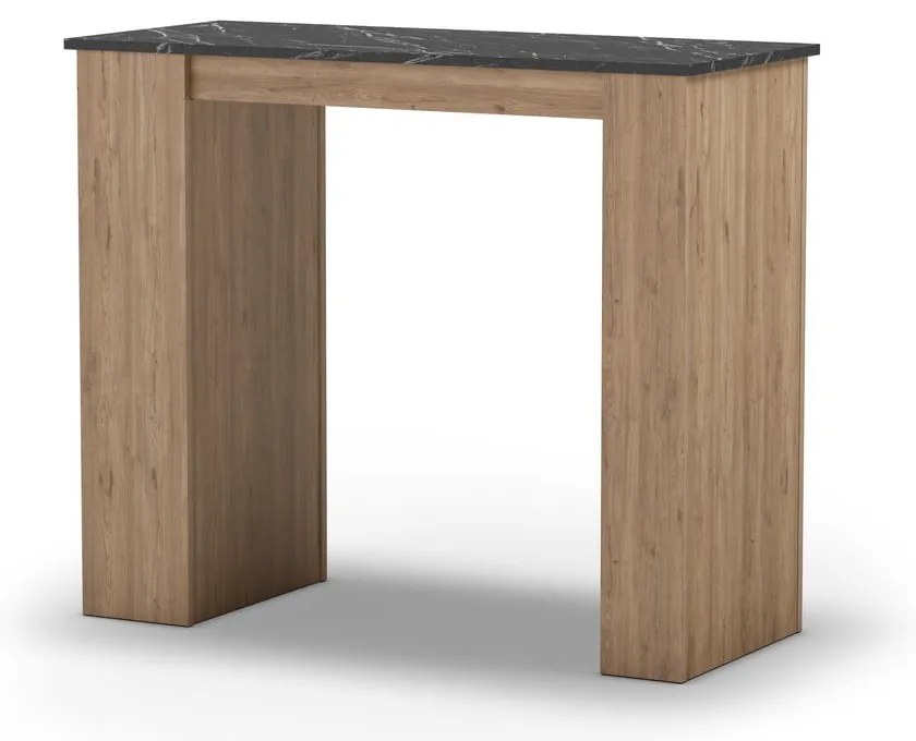 Masă de bar cu blat cu aspect de marmură 47x120 cm Peru – Marckeric