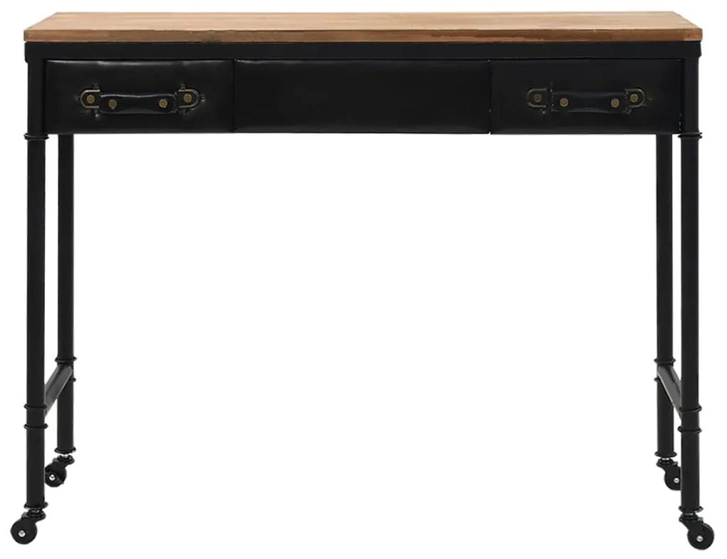 245758 vidaXL Masă consolă, MDF și lemn de brad, 100 x 33,5 x 80 cm