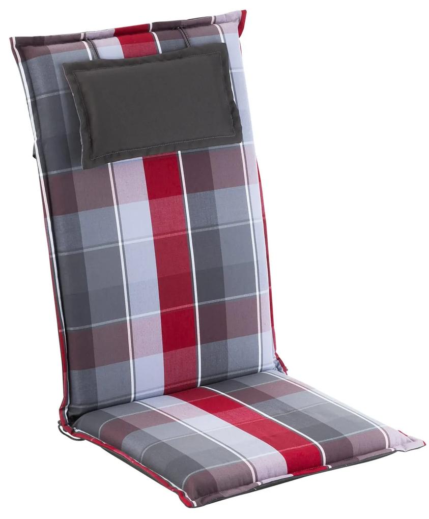 Donau, pernă, pernă pentru scaun, spătar înalt, pernă scaun de grădină, poliester, 50 × 120 × 6 cm