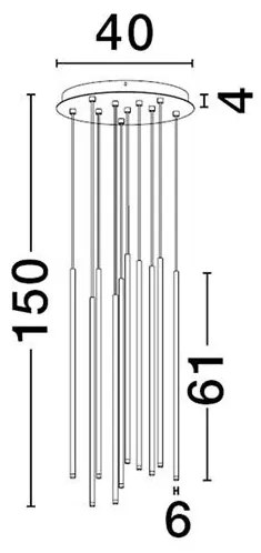 Lustra LED suspendata design minimalist STILVI 41W negru