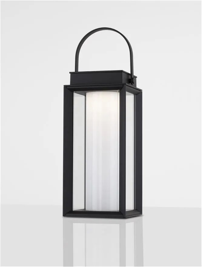 Lampa LED solara portabila iluminat exterior decorativ VERHAAL negru