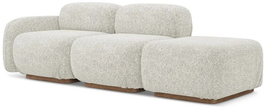 Șezlong modular crem (cu colț pe partea stângă) Ailani – Makamii