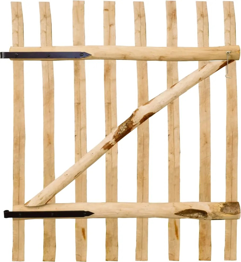 vidaXL Poartă de gard, lemn de alun 100x120 cm