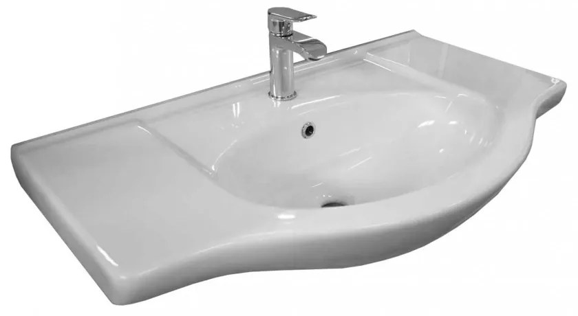 Dulap inferior pentru mobilă Nerva 85 cm, cu lavoar, ulm Rauna