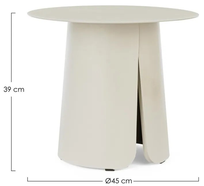 Masuță de cafea pentru gradina, Ø 45x39 cm, crem, Bryan Bizzotto