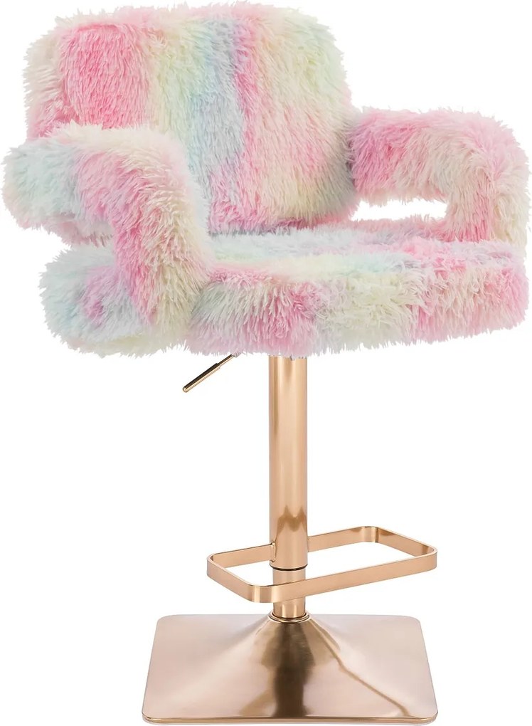 HR8403KW Scaun Plus Curcubeu cu Bază Aurie