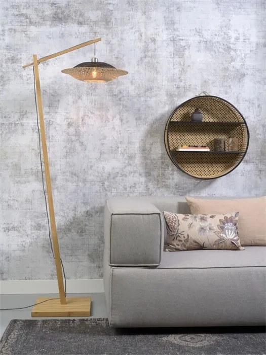 Lampadar din bambus KALIMANTAN orizontal S natur, 44cm