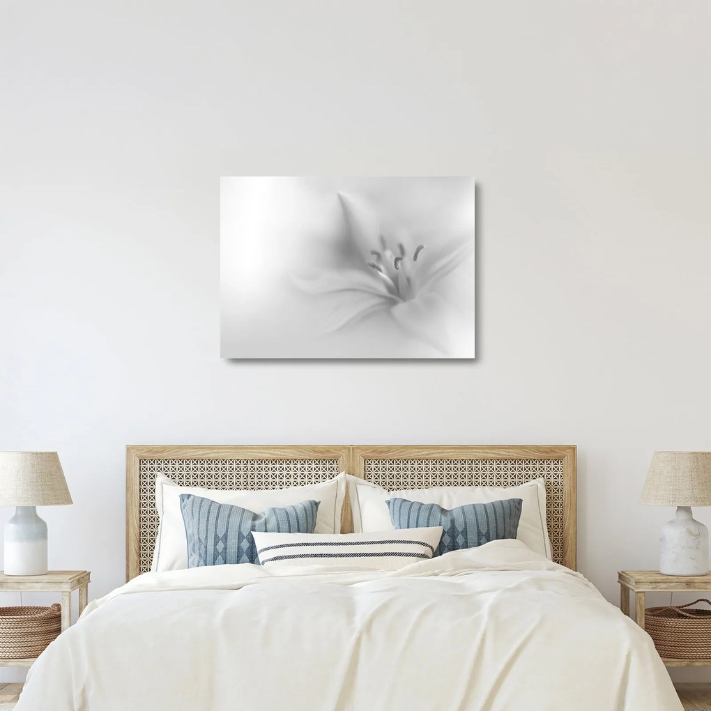 Tablou pe sticlă - Crin delicat (70x50 cm)