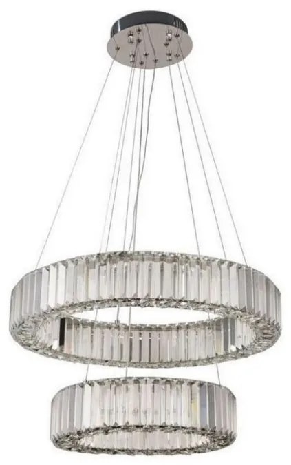 Lustră LED dimabilă pe cablu LED/65W/230V 3000-6500K crom + telecomandă