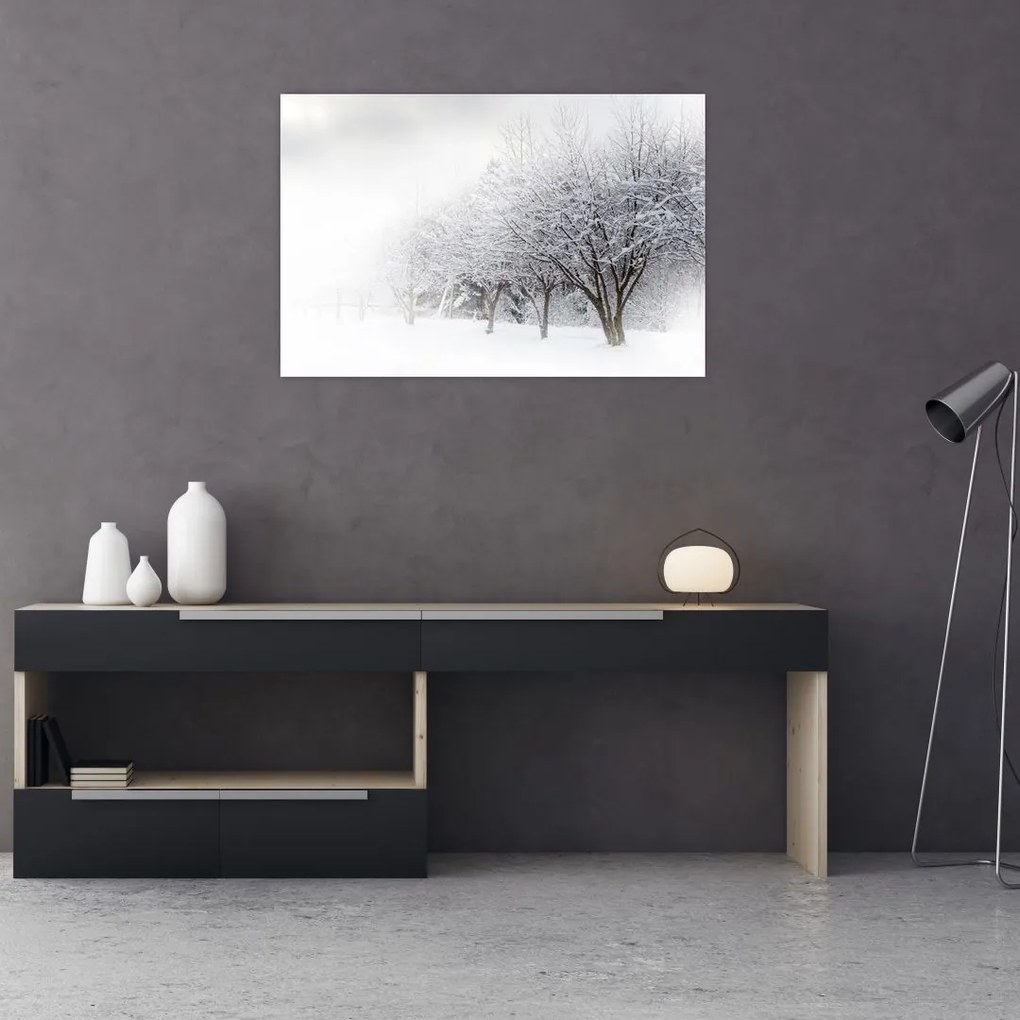 Tablou - Aleea de iarnă (90x60 cm)