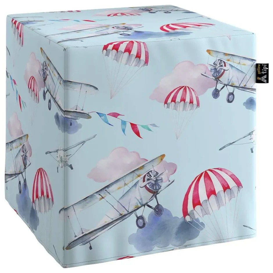 Puf de copii albastru Magic - Yellow Tipi