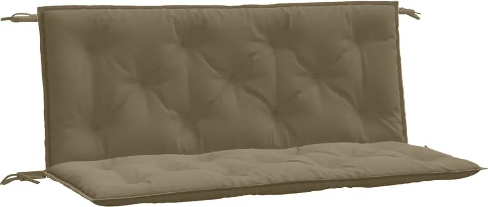 vidaXL Pernă bancă de grădină 2 buc melanj gri taupe 120x50x7cm textil