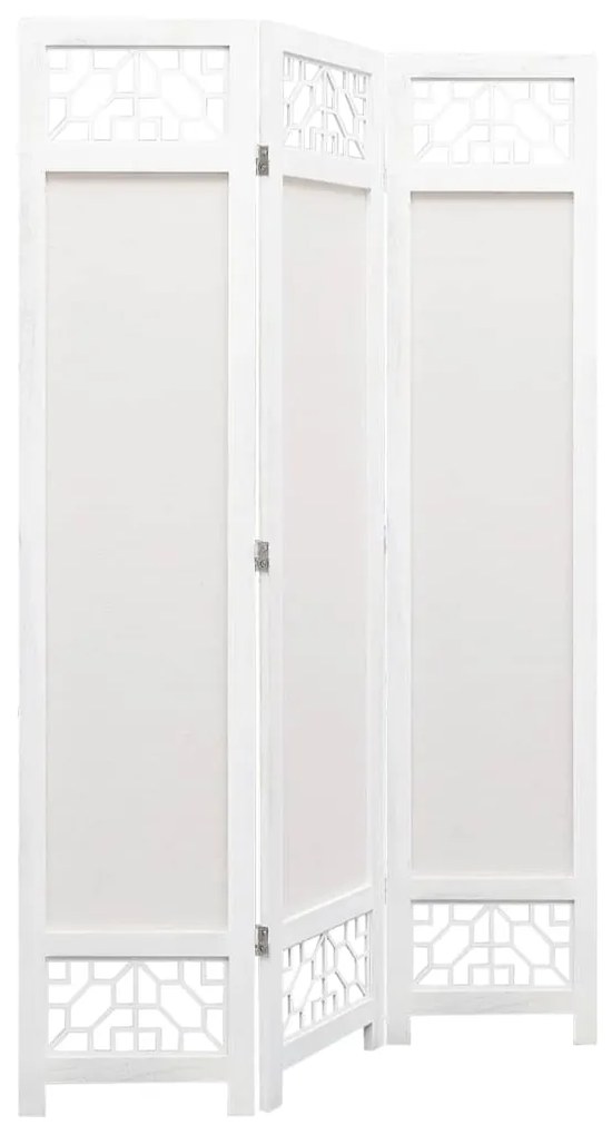 284187 vidaXL Paravan de cameră cu 3 panouri, crem, 105 x 165 cm, textil