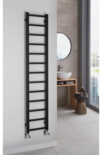 Sapho - Radiator de baie METRO LIGHT 276W 30x150 cm negru mat