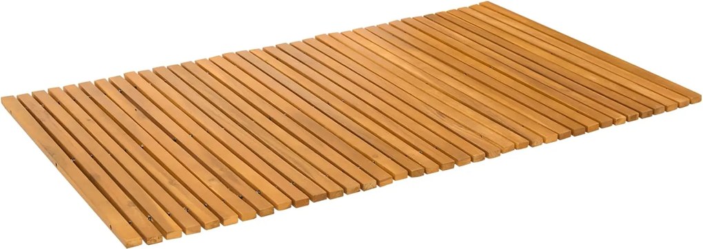 vidaXL Covoraș de baie Maro 100 x 60 cm Lemn Solid de Acacia