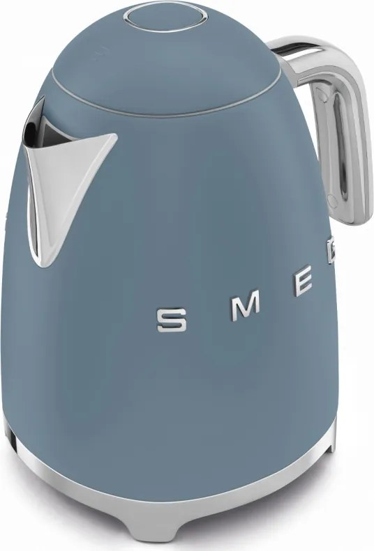Cana electrica SMEG KLF03SBMEU, 2400 W, 1,7 l, Baza rotativa la 360°, Finisaj mat, Albastru cenusiu